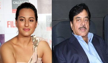Shatrughan`s first public outing with Sonakshi post-surgery